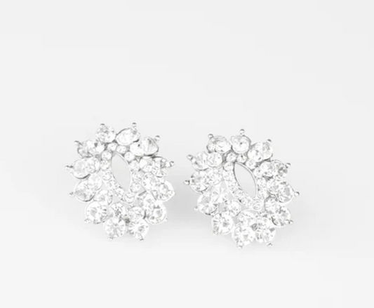Brighten the Moment White Post Earrings