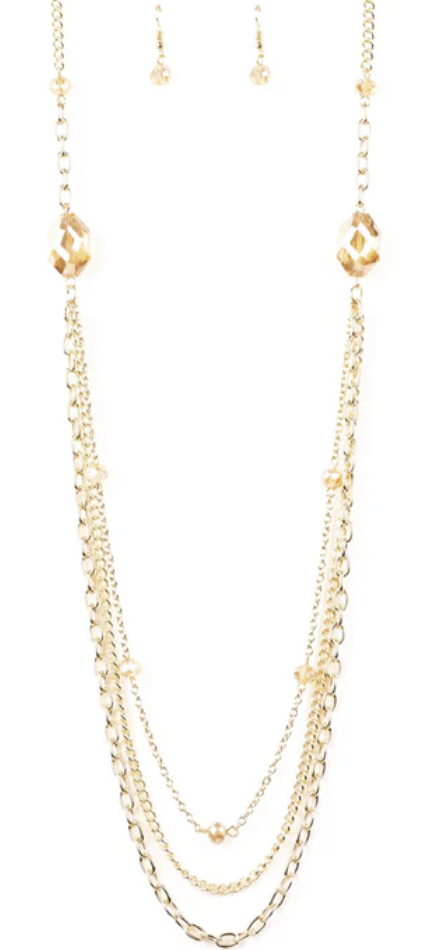Dare To Dazzle Gold Necklace