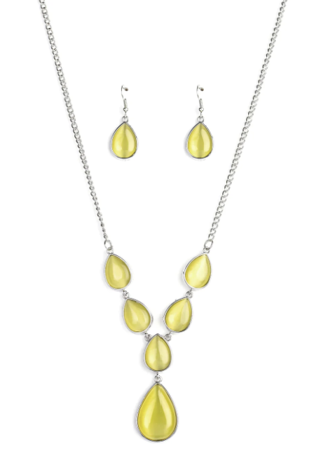 Dewy Decadence Yellow Necklace