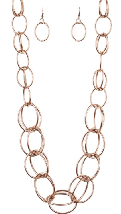 Elegantly Ensnared Copper Necklace