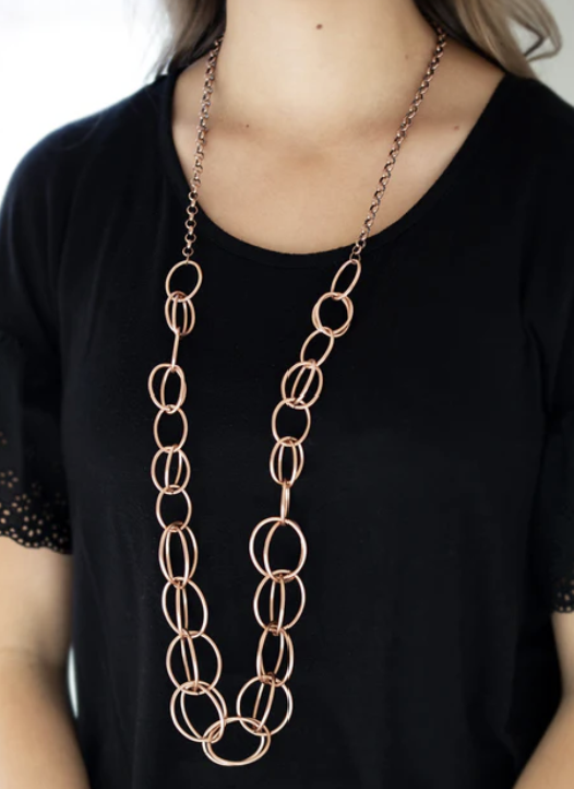 Elegantly Ensnared Copper Necklace
