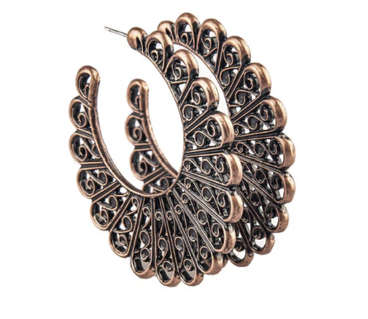 Funky Flirt Copper Earrings