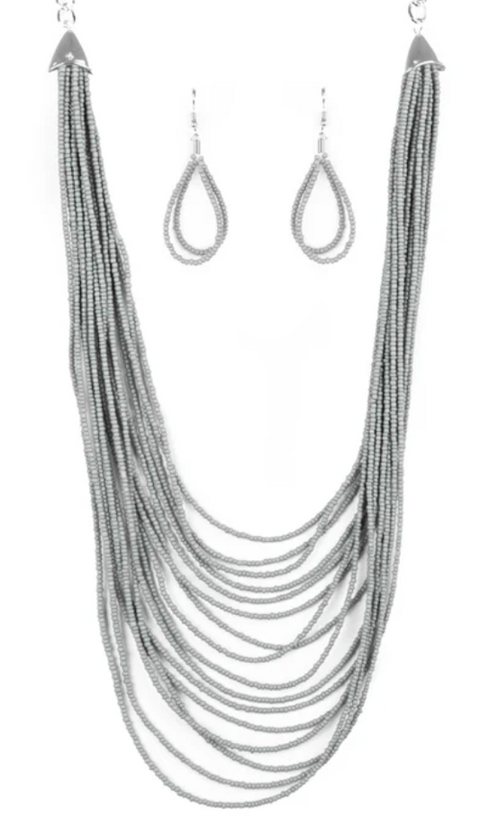 Peacefully Pacific Silver Necklace