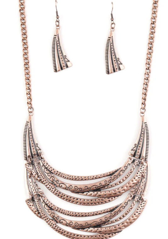 Read Between The Vines Copper Necklace