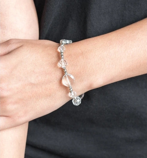 Starry-Eyed Elegance White Bracelet