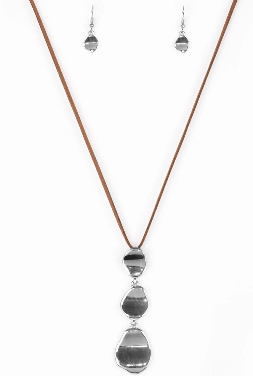 Embrace the Journey Brown Necklace