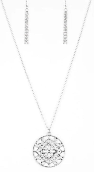 Mandala Melody Silver Necklace