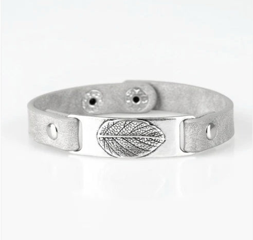 Take The LEAF Silver Bracelet