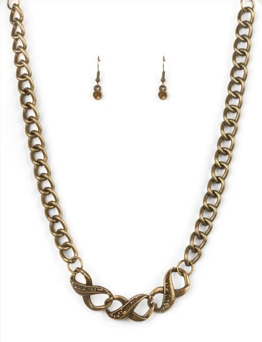 Infinite Impact Brass Necklace