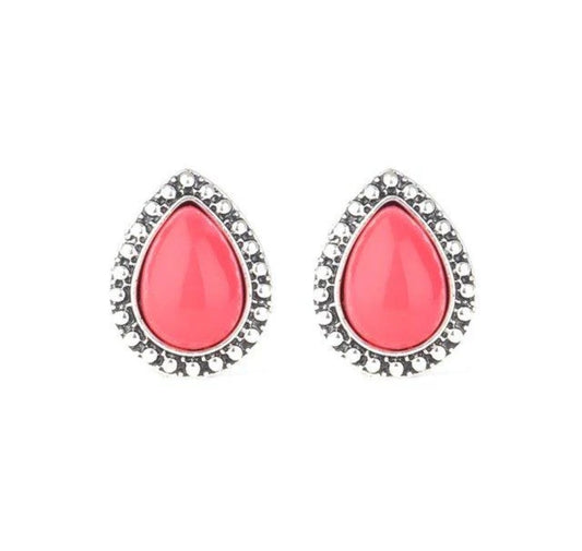 Boldly Beaded Pink Earrings