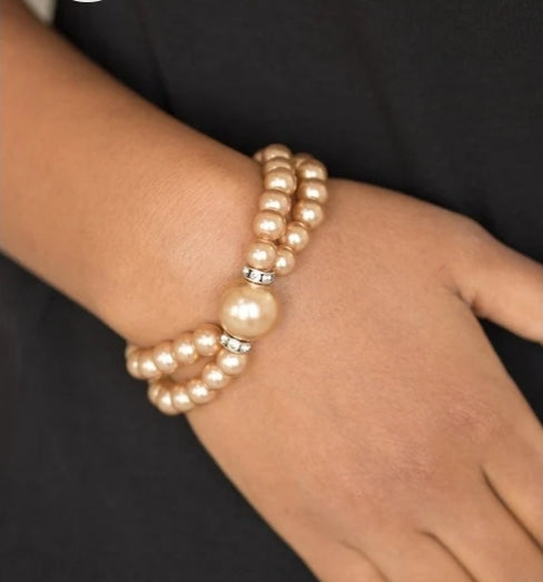 Romantic Redux Brown Bracelet