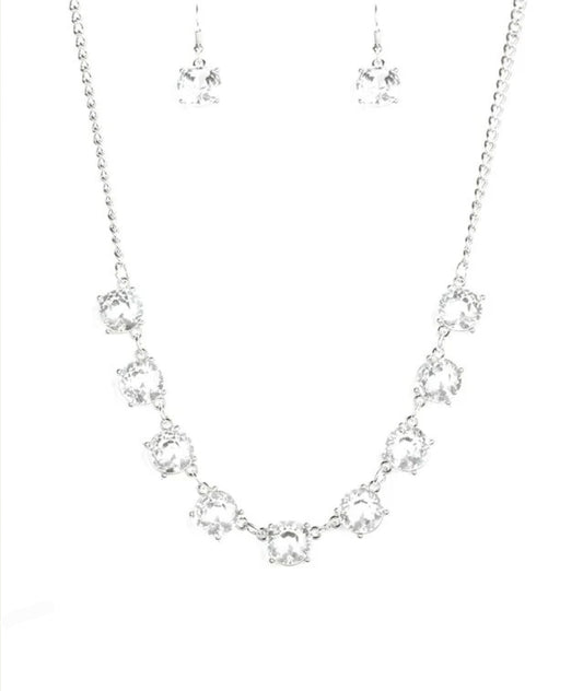 Iridescent Icing White Necklace