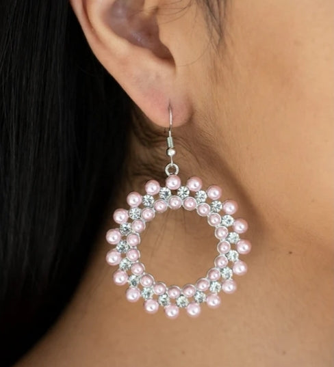Pearly Poise Pink Earring