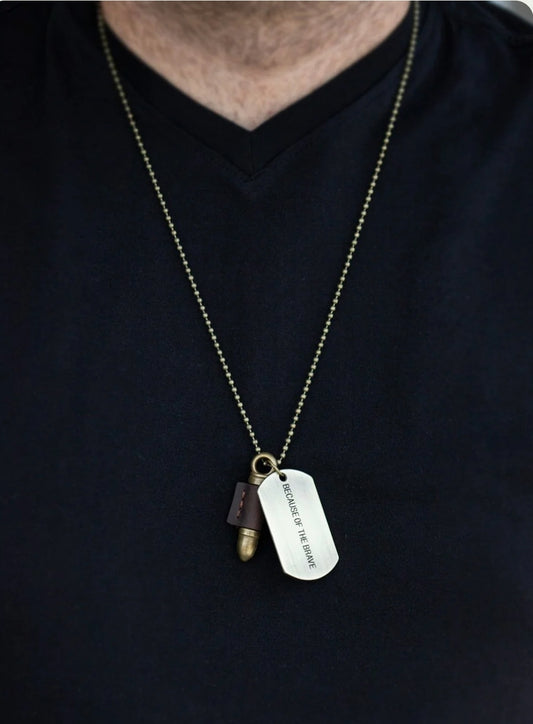 Proud Patriot Brass Necklace