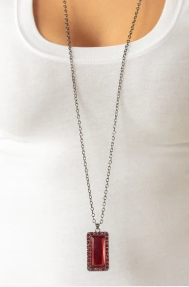 Bada Bling Bada Boom Red Necklace