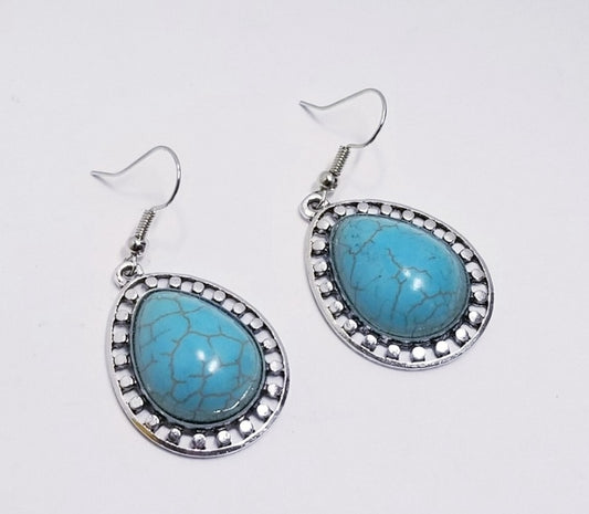 Turquoise Teardrop Blue Earring