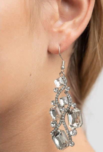 Interstellar Illumination White Earring