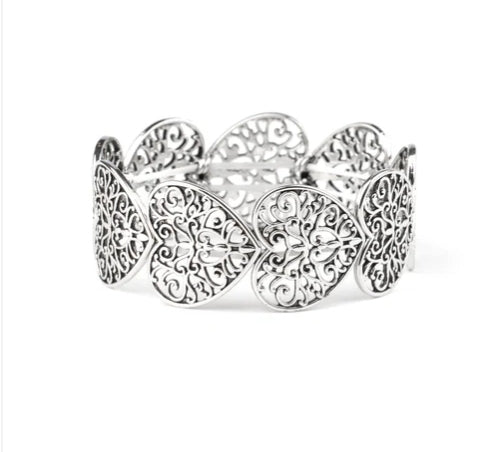 Keep Love in Your Heart Silver  Bracelet