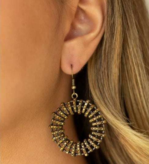 Girl Of Your GLEAMS Brass Earring