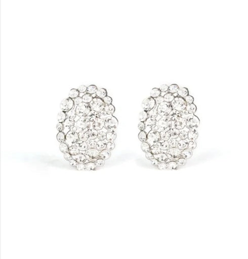 Daring Dazzle White Post Earrings