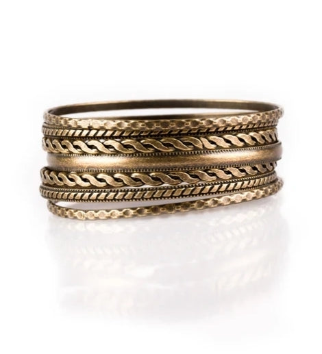 Rattle and Roll Bracelet Brass