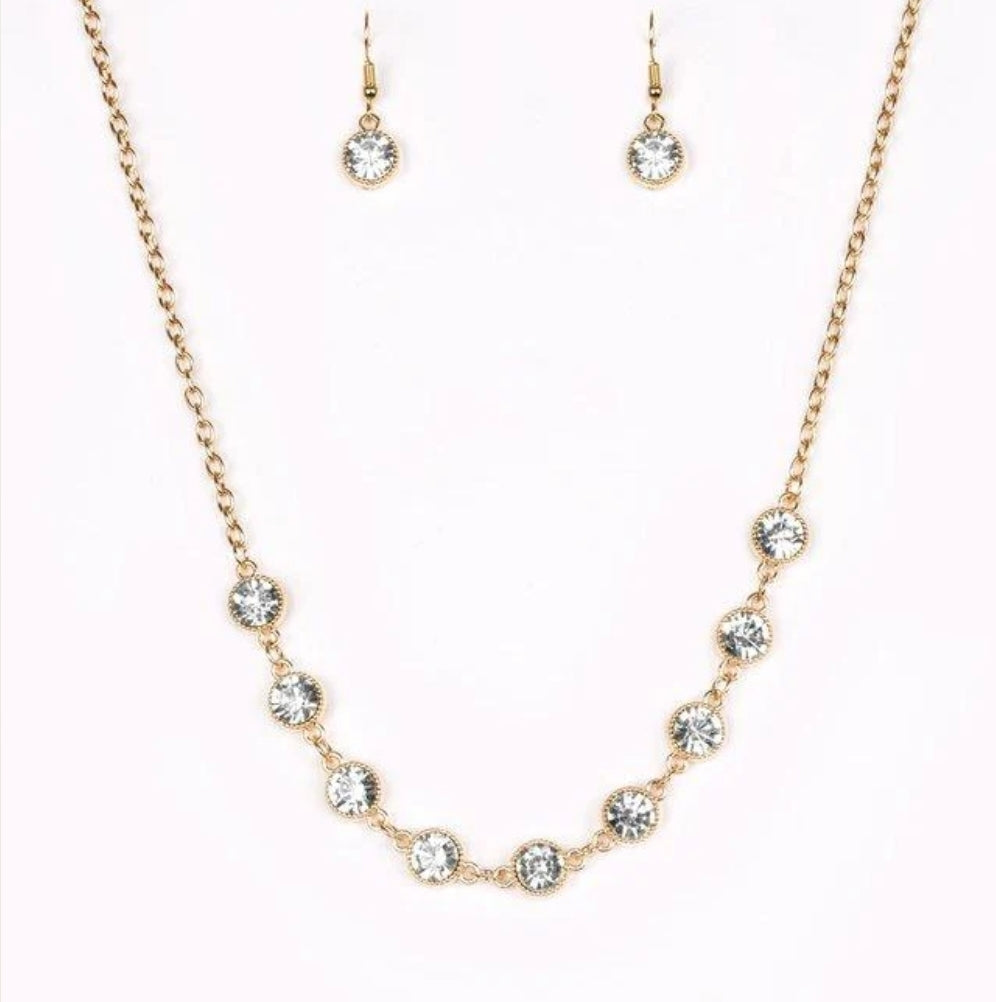 Starlit Socials Necklace Gold