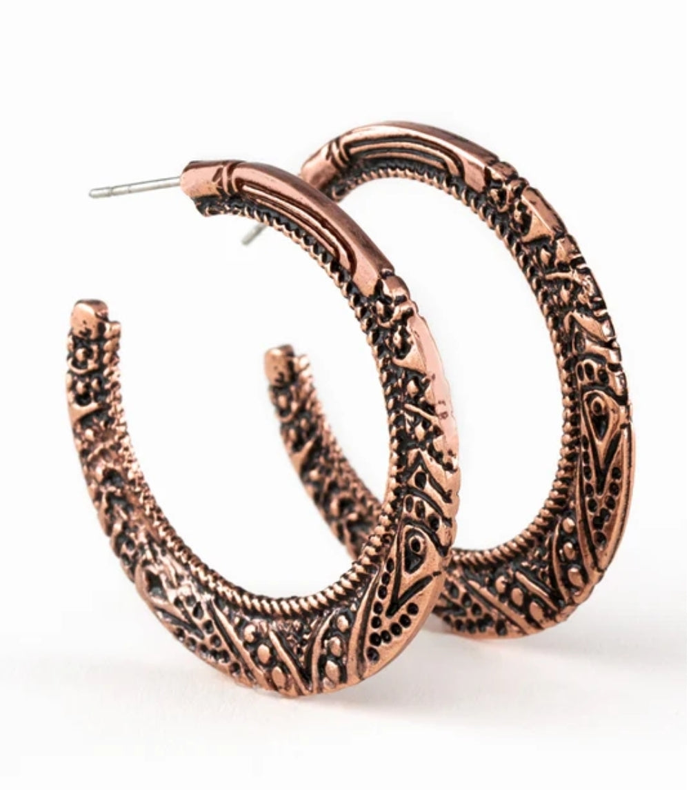 Rumba Rendezvous Copper Hoop Earring