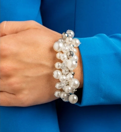 Elegantly Exaggerated White Bracelet