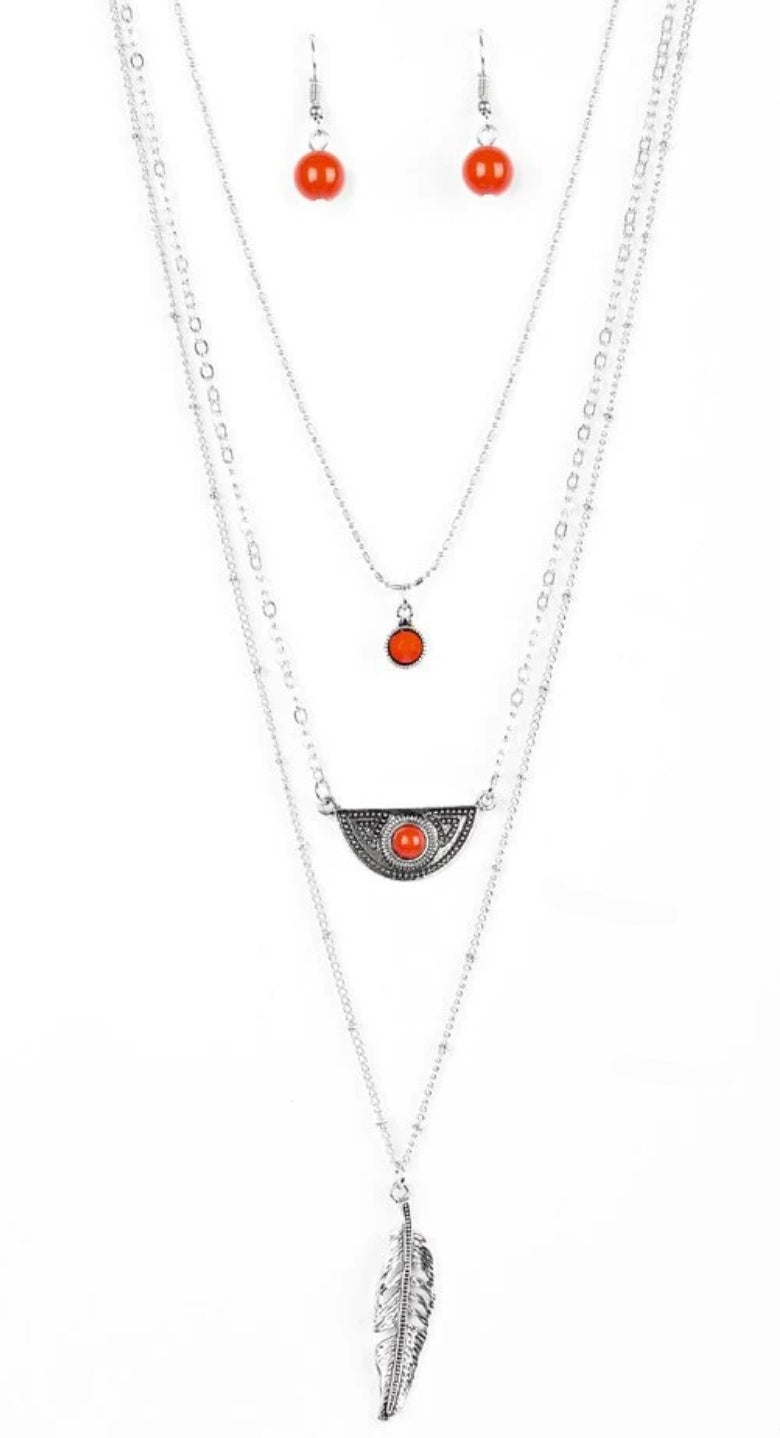 Sahara Sparrow Orange Necklace