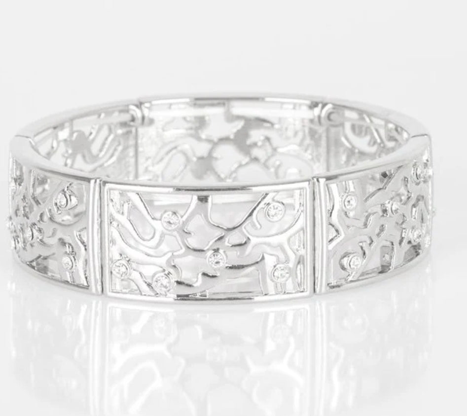 Yours and Vines Silver Bracelet