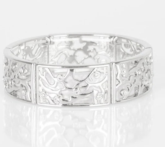 Yours and Vines Silver Bracelet