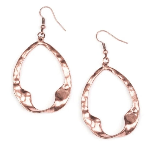 Twist Me Round Copper Earring
