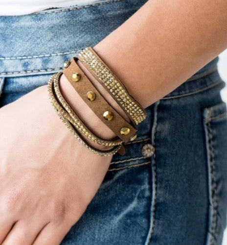 Totally Rockable Brass Bracelet