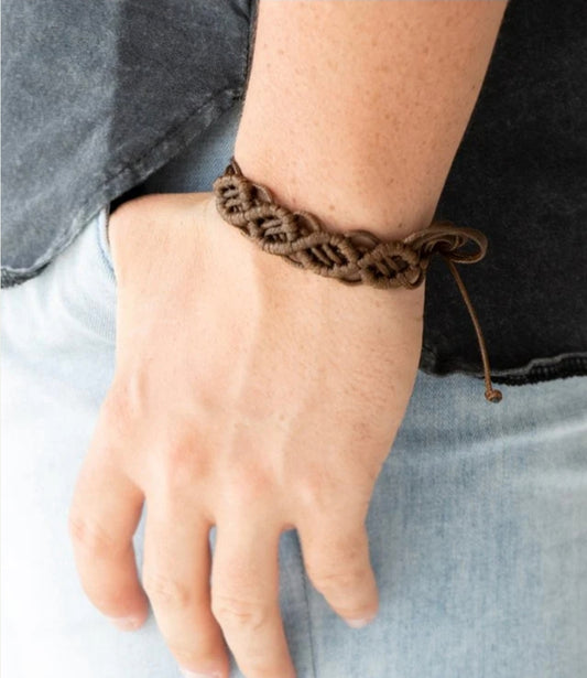 Boondocks and Bonfires Brown Urban Bracelet