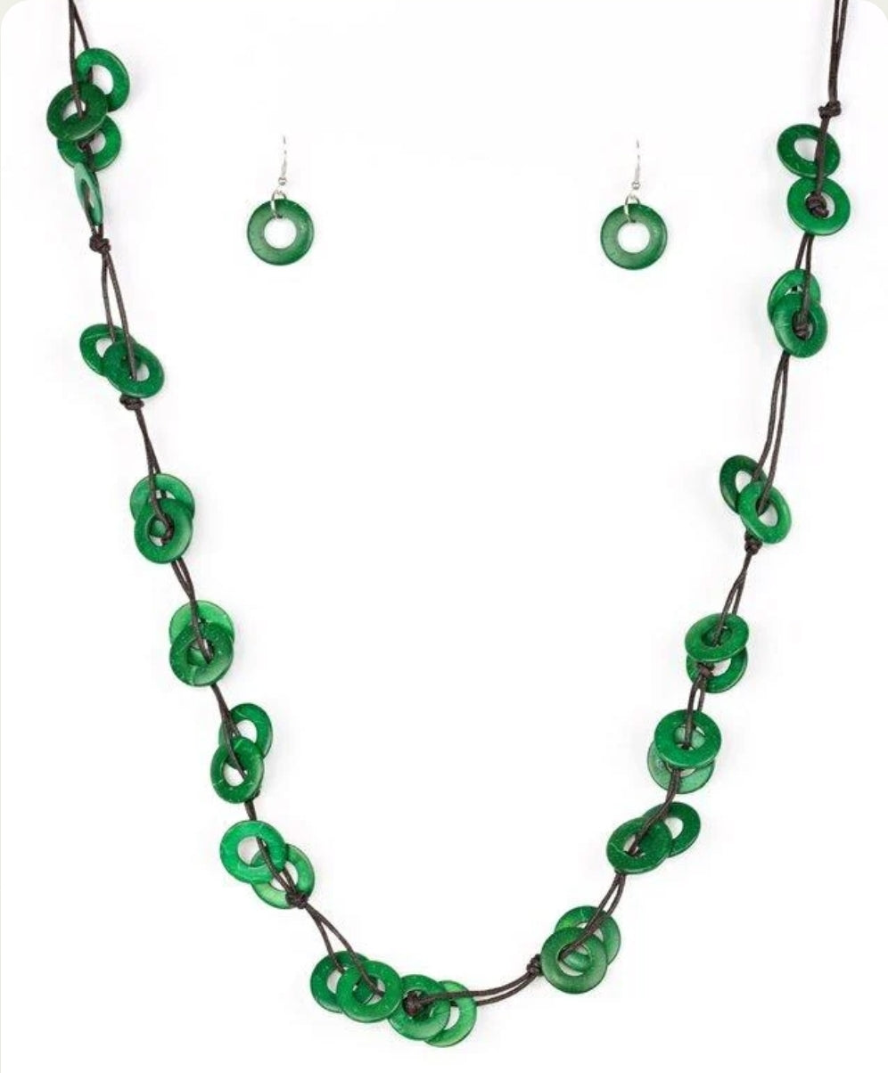 Waikiki Winds Necklace Green
