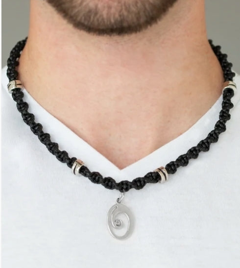 Surfer Spiral Silver Urban Necklace