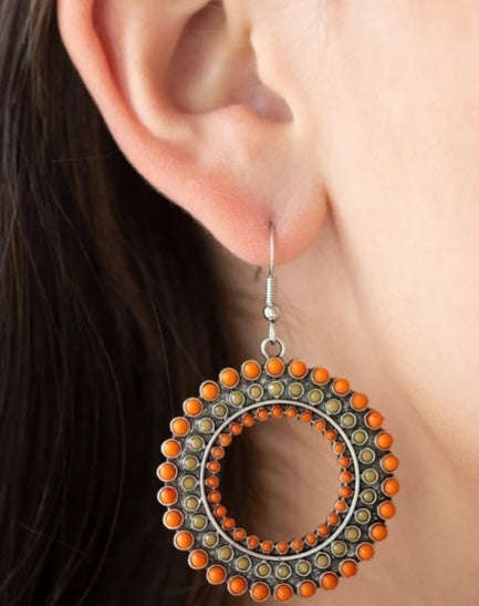 Rural Ripple Orance Earring