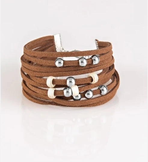 Colorfully Coachella White Bracelet