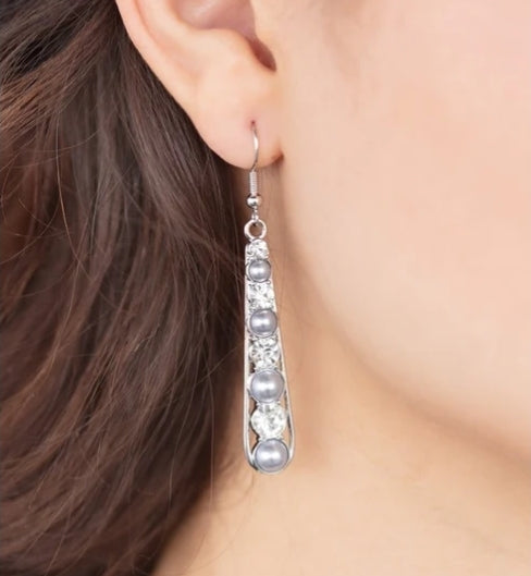 Drawn Out Drama Silver Earring