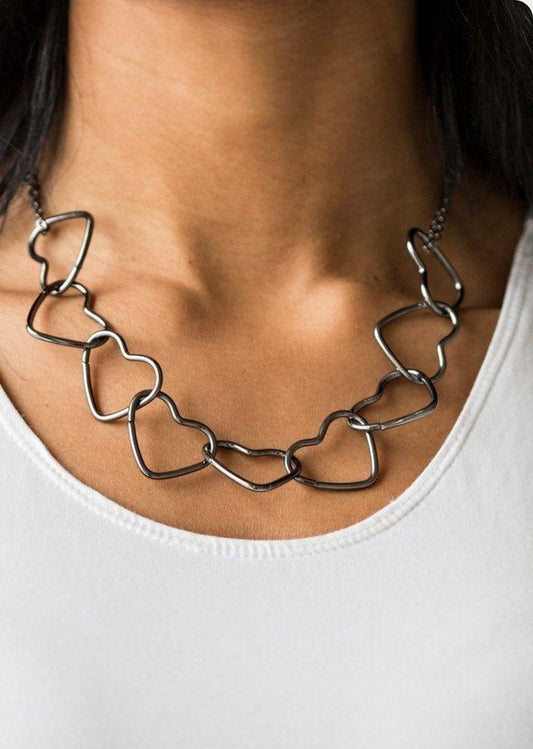 Unbreak My Heart Black Necklace