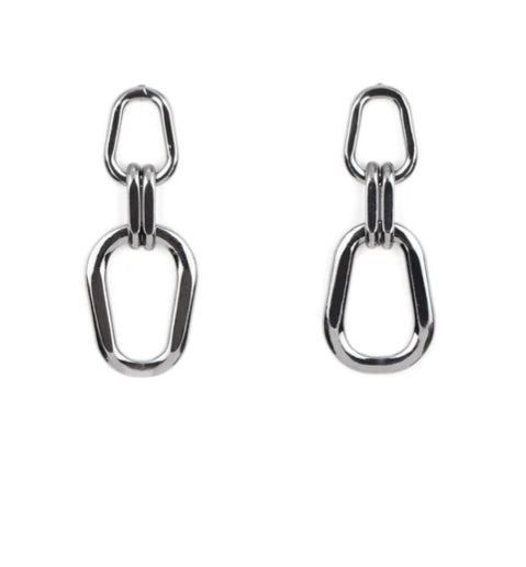 Harmonic Hardware Black Poat Earring