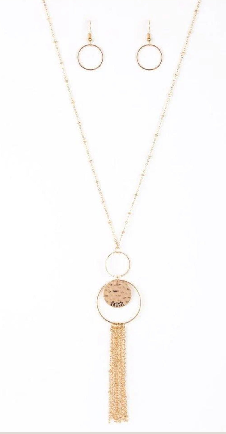 Faith Makes All Things Possible Gold Necklace