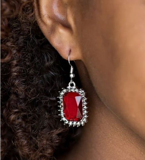 Downtown Dapper Red Earring