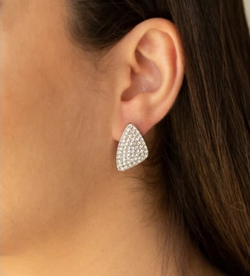 Supreme Sheen White Post Earring