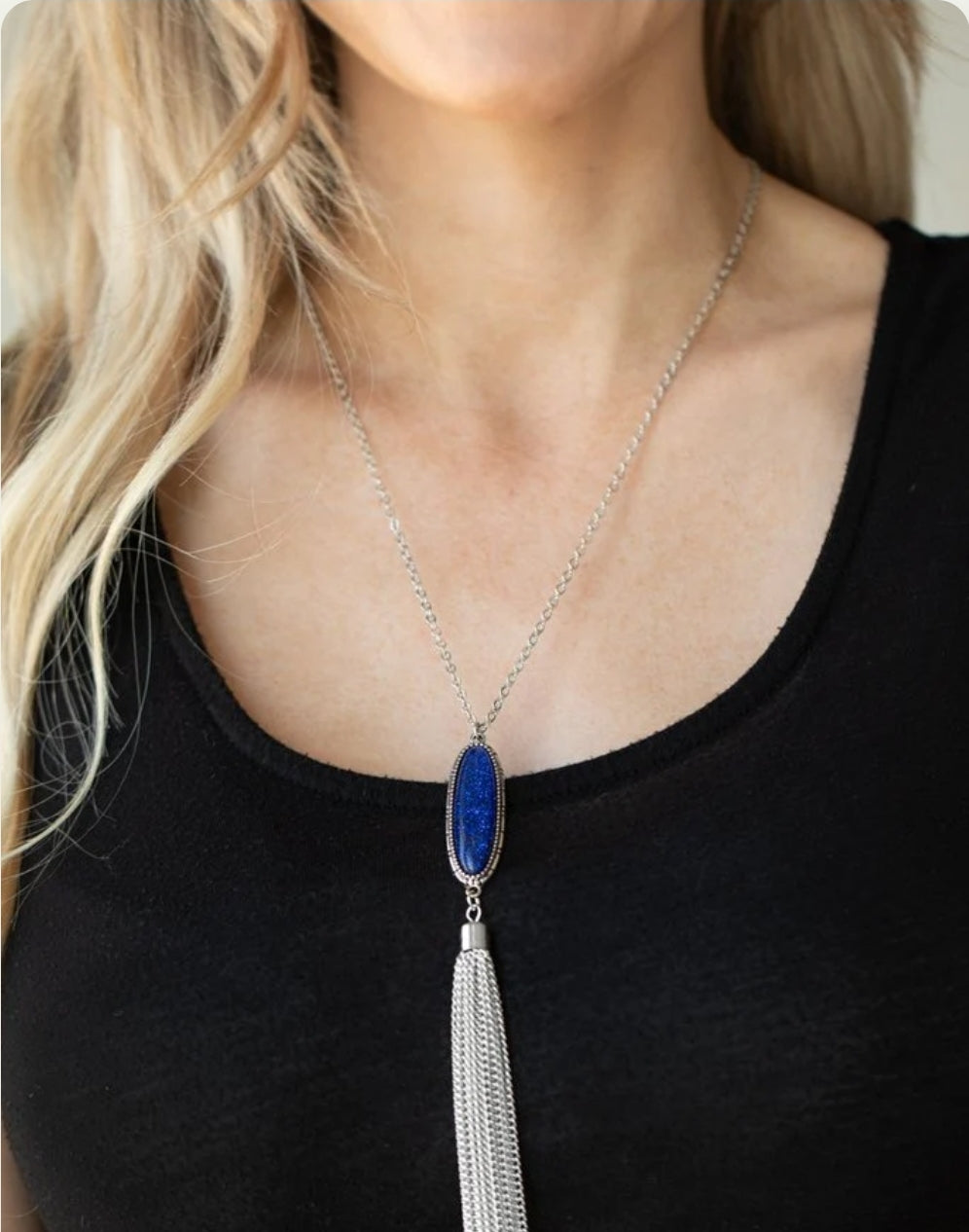 Stay Cool Blue Necklace