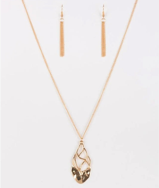 Swank Bank Necklace Gold