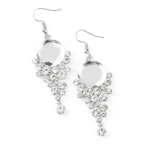 Elegantly Effervescent White Earring