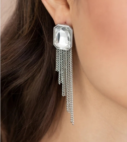 Save for a REIGNy Day White Post Earring