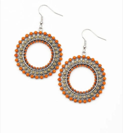 Rural Ripple Orance Earring