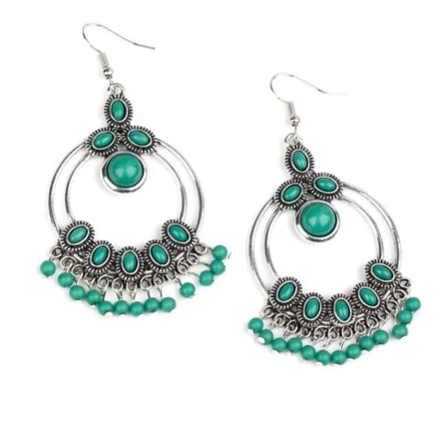 Palm Breeze Green Earring